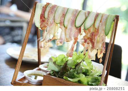 bacon and vegetables bacon and vegetables 20808251