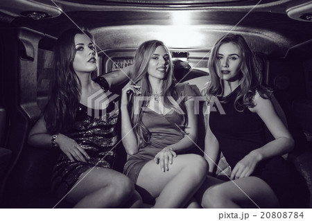 Sexy girls. Party in the car. 20808784