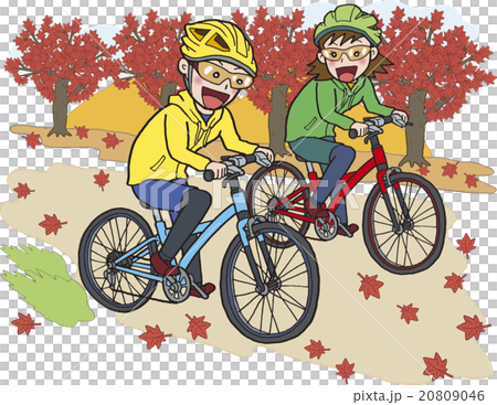 Family Illustration Fall Cycling Family Illustration Fall Cycling 20809046