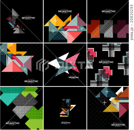 Vector geometrical banner set 20810293