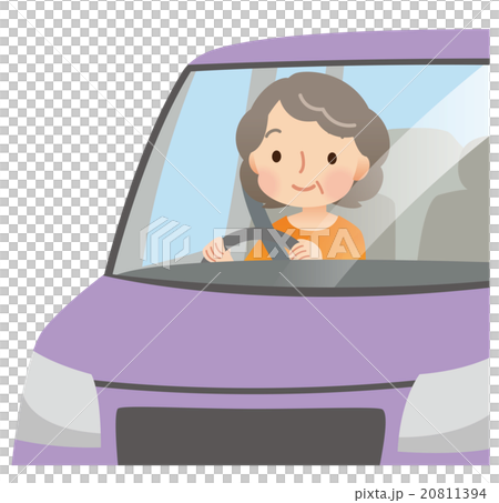 駕駛汽車的年長婦女 20811394