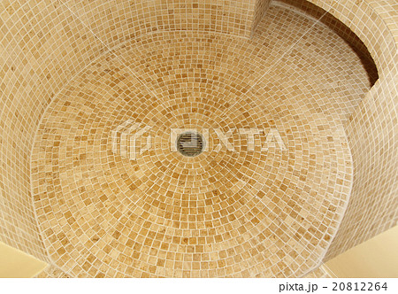 bathroom floor ceramic orange circle 20812264