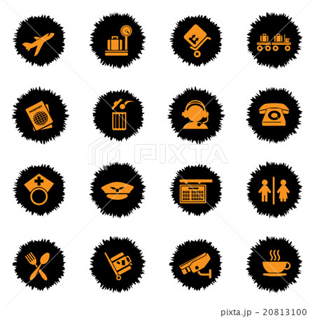 Airport icons set 20813100