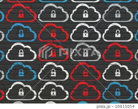 Cloud technology concept: Cloud With Padlock icons 20815054