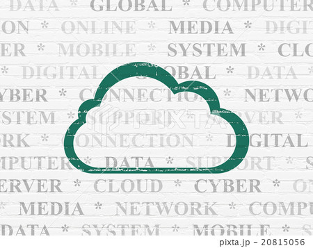 Cloud computing concept: Cloud on wall background 20815056