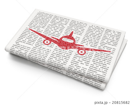 Vacation concept: Aircraft on Newspaper background Vacation concept: Aircraft on Newspaper background 20815682