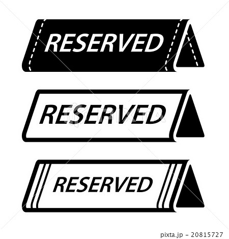 Restaurant Reserved Table Sign Black Iconsのイラスト素材