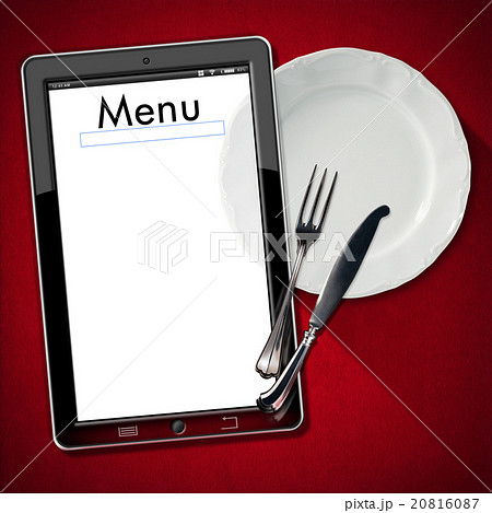 Restaurant Menu in the Tablet Computer Restaurant Menu in the Tablet Computer 20816087