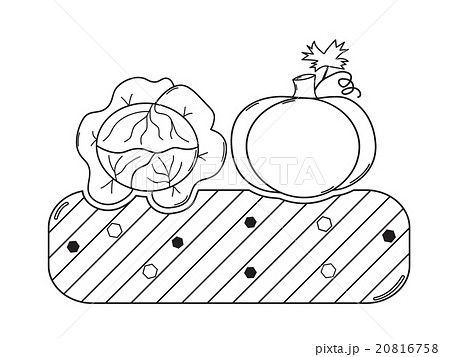 Thin line gardening bed with vegetables Thin line gardening bed with vegetables 20816758
