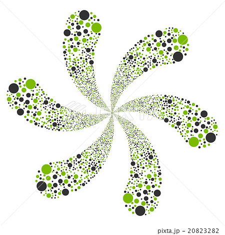 Bubble Salute Swirl With Six Petals 20823282