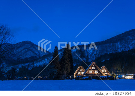 白川郷の雪景色 夕景 白川郷の雪景色 夕景 20827954