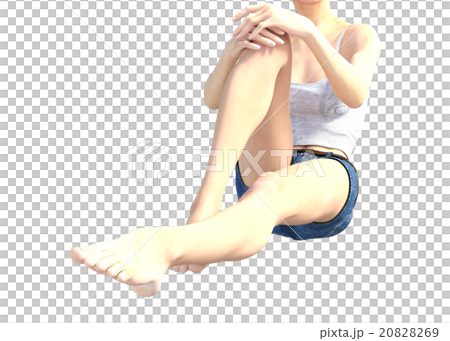 理想的な女性の脚 ボディーパーツ　perming 3DCG イラスト素材 20828269