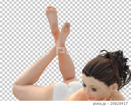 Ideal women's leg body Parts perming 3DCG illustration material 20828417