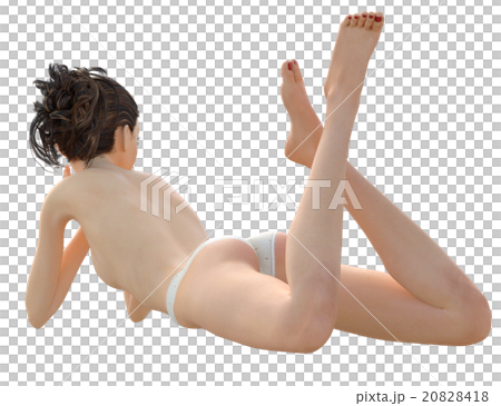 Ideal women's leg body Parts perming 3DCG illustration material 20828418
