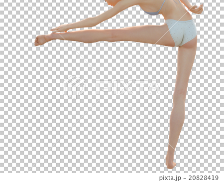 Ideal women's leg body Parts perming 3DCG illustration material 20828419