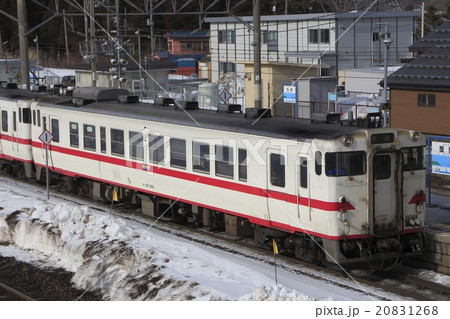 冬の津軽線キハ40(蟹田駅) 冬の津軽線キハ40(蟹田駅) 20831268