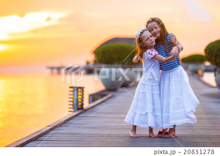 Adorable little girls during summer vacation in Adorable little girls during summer vacation in 20831278