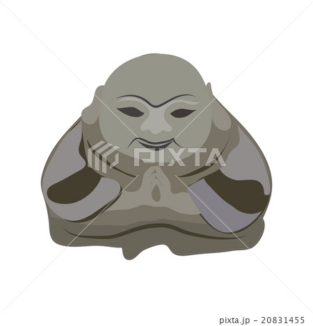 Buddha vector gray smile. Buddha vector gray smile. 20831455