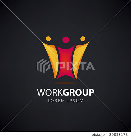 vector abstract stylized family of 3, team lead 20833178