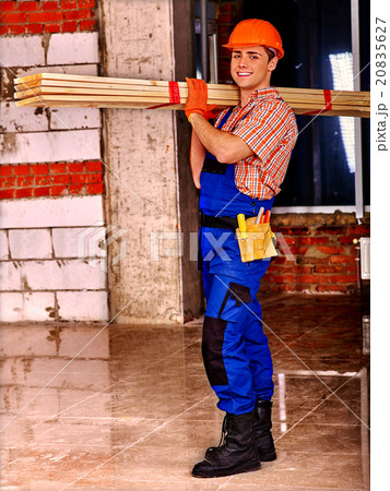 Man in builder uniform. 20835627
