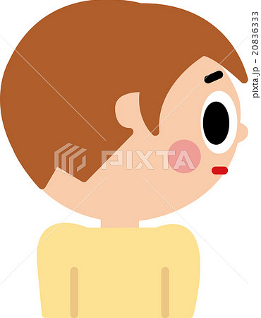 子供 横顔 寂しいのイラスト素材 6333