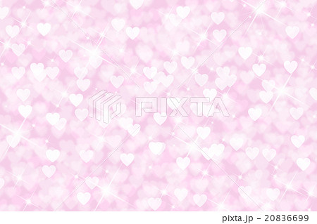 ハートのパターン キラキラ星 背景素材ピンク色のイラスト素材 6699