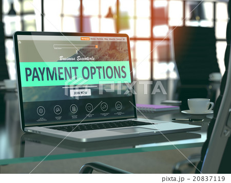 Laptop Screen with Payment Options Concept. Laptop Screen with Payment Options Concept. 20837119