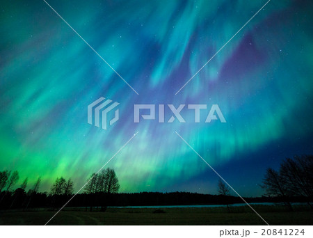 Northern lights aurora borealis landscape 20841224