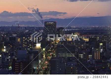 大阪府堺市の町並みの夜景 大阪府堺市の町並みの夜景 20842441