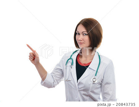Doctor woman showing thumb. 20843735