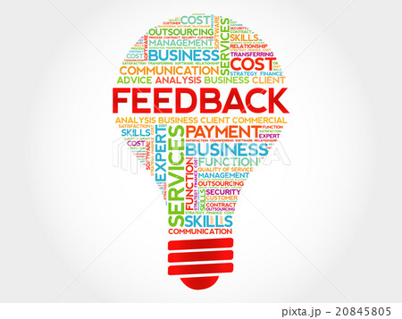 Feedback bulb word cloud Feedback bulb word cloud 20845805