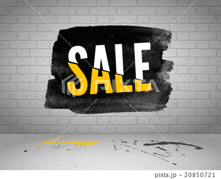 Sale watercolor banner with splashes Sale watercolor banner with splashes 20850721