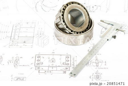 Roller bearing on blueprints 20851471