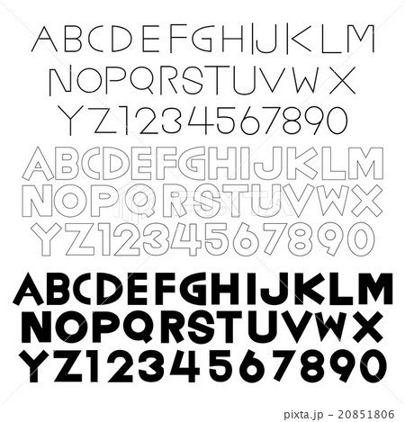 Set of Alphabet fonts and numbers 20851806