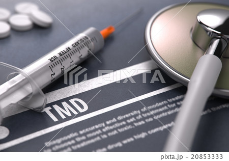 TMD - Printed Diagnosis on Grey Background. 20853333