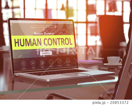 Human Control Concept on Laptop Screen. Human Control Concept on Laptop Screen. 20853372