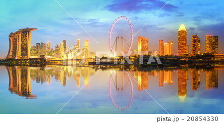 Singapore Skyline and view of Marina Bay 20854330