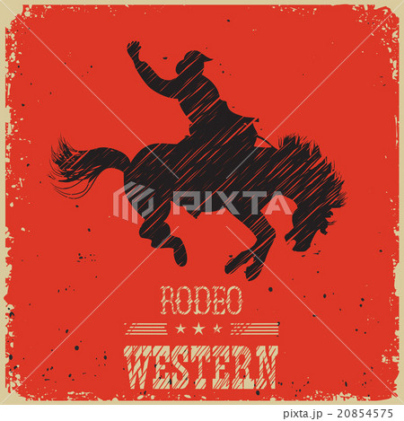Western Cowboy riding wild horse.Western poster Western Cowboy riding wild horse.Western poster 20854575