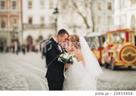 wedding couple is standing and kissing in the wedding couple is standing and kissing in the 20854808