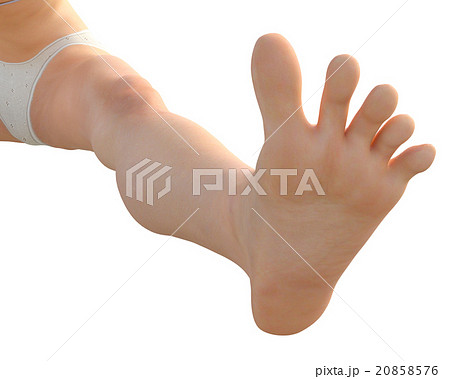 指を開いた女性の足の裏 Perming3dcgイラスト素材のイラスト素材