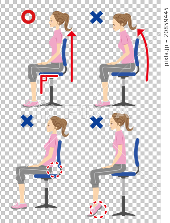 椅子　姿勢 20859445