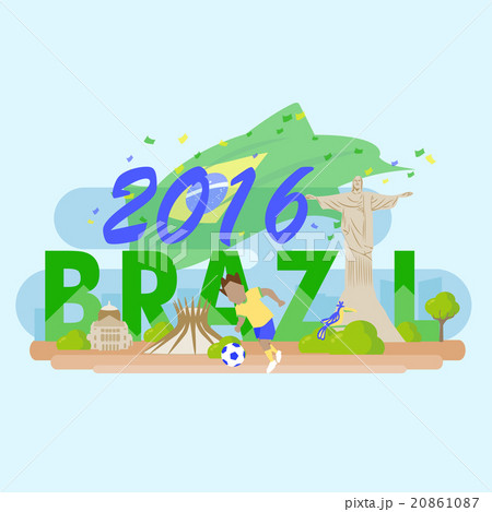 Brazil with 2016 text Brazil with 2016 text 20861087
