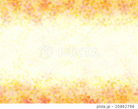 桜の背景 和紙風 黄色のイラスト素材