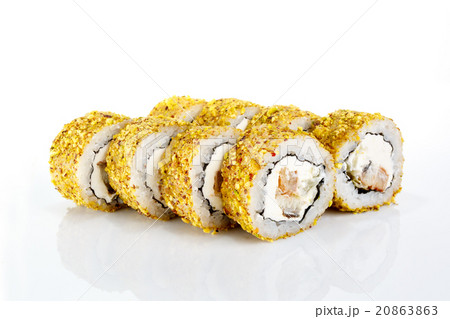 sushi roll on white background 20863863