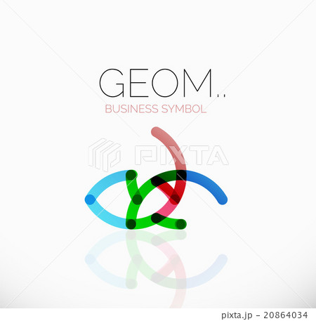 Logo, linear abstract geometric icon Logo, linear abstract geometric icon 20864034