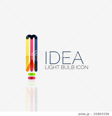 Logo, vector light bulb abstract linear geometric Logo, vector light bulb abstract linear geometric 20864596