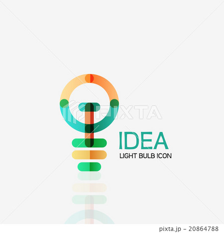 Logo, vector light bulb abstract linear geometric Logo, vector light bulb abstract linear geometric 20864788