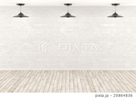 Interior background lamps over the brick wall 3d Interior background lamps over the brick wall 3d 20864836
