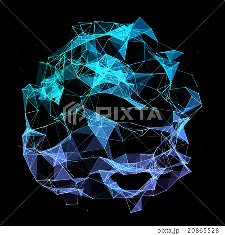 Abstract mesh background with triangles, lines and Abstract mesh background with triangles, lines and 20865528