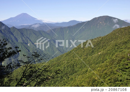 姫次から富士山と大室山の展望 姫次から富士山と大室山の展望 20867108